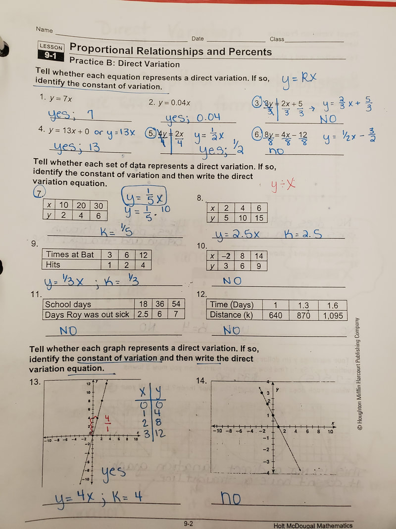 spiral review 7th grade math answer key